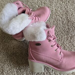 Lugz Cozy Pink Fur-Lined Women's Winter Boots